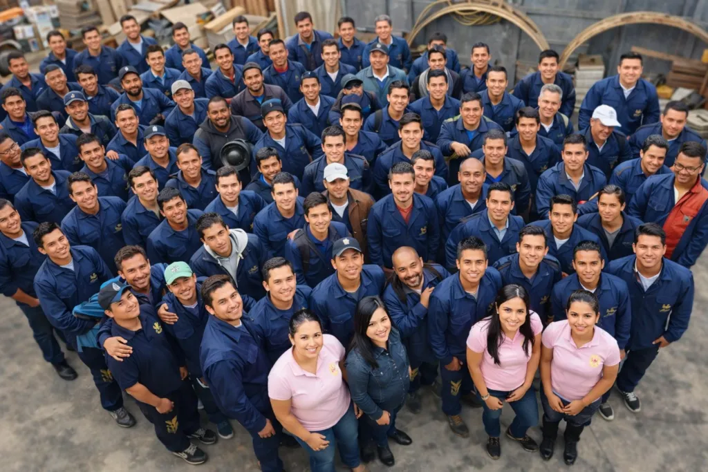 Equipo de ConstruCruz EU en obra